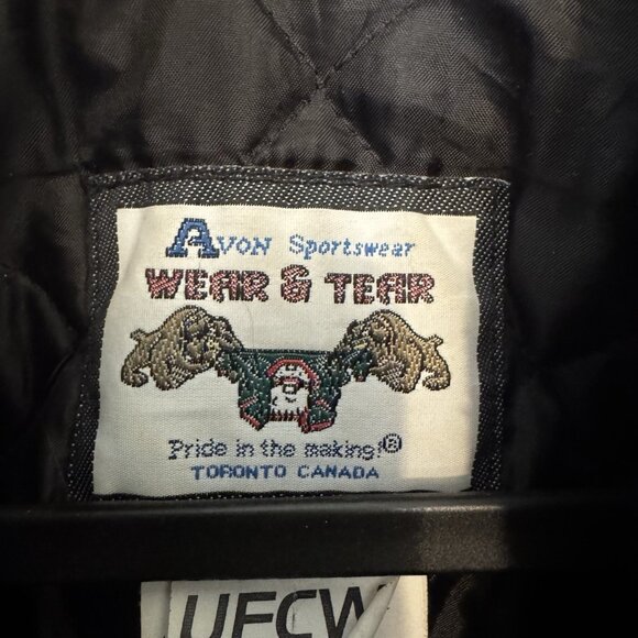 Avon Sportswear Wear & Tear Vintage Wool `North York Soccer 2XL Varsity Jacket - Picture 3 of 9